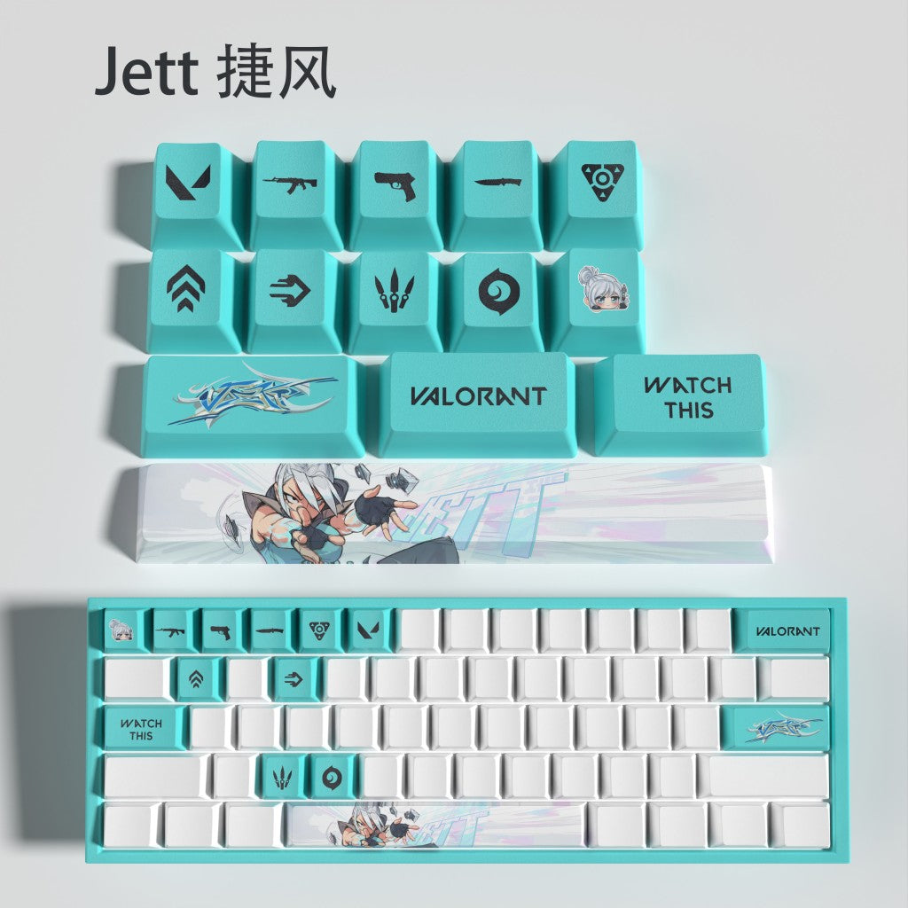 Keycaps Agentes Valorant - 14 Teclas, teclados padrão