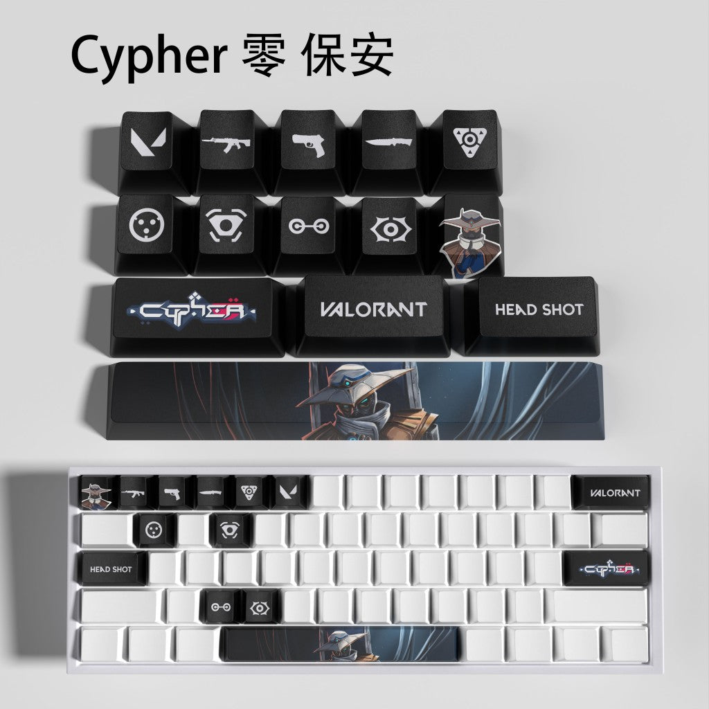 Keycaps Agentes Valorant - 14 Teclas, teclados padrão