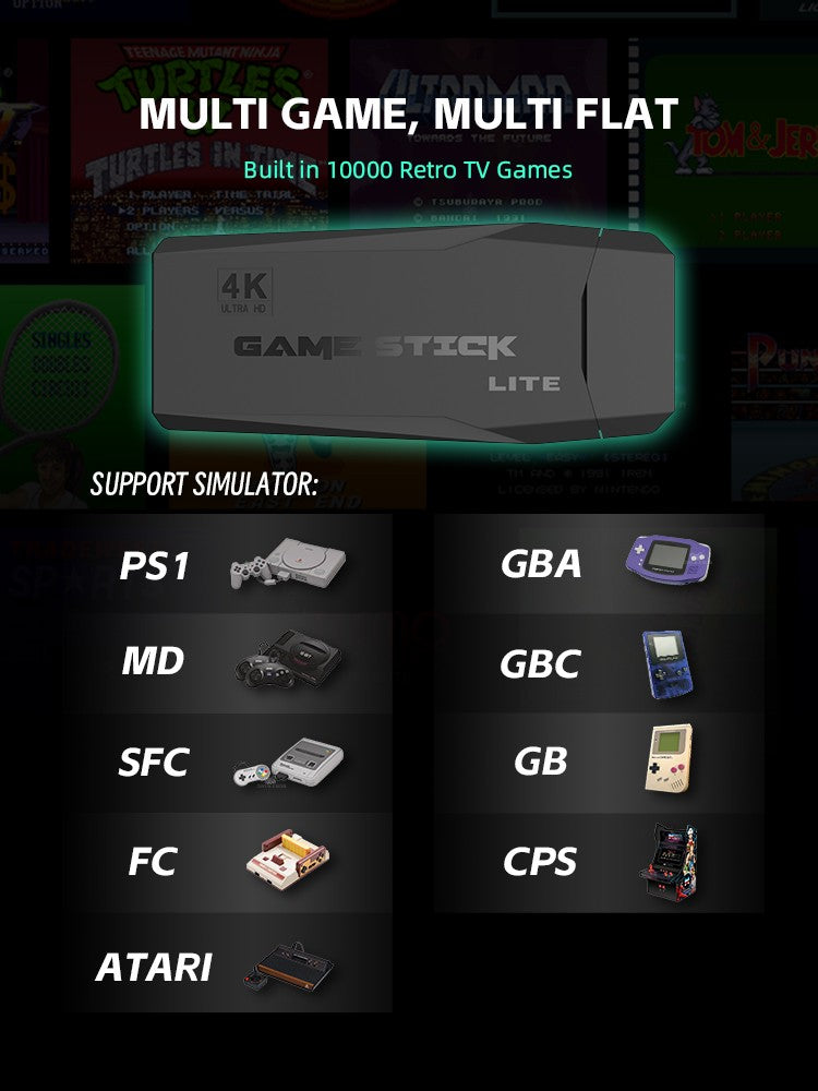Console de videogame retrô com controle Arcade - 20000 jogos inclusos