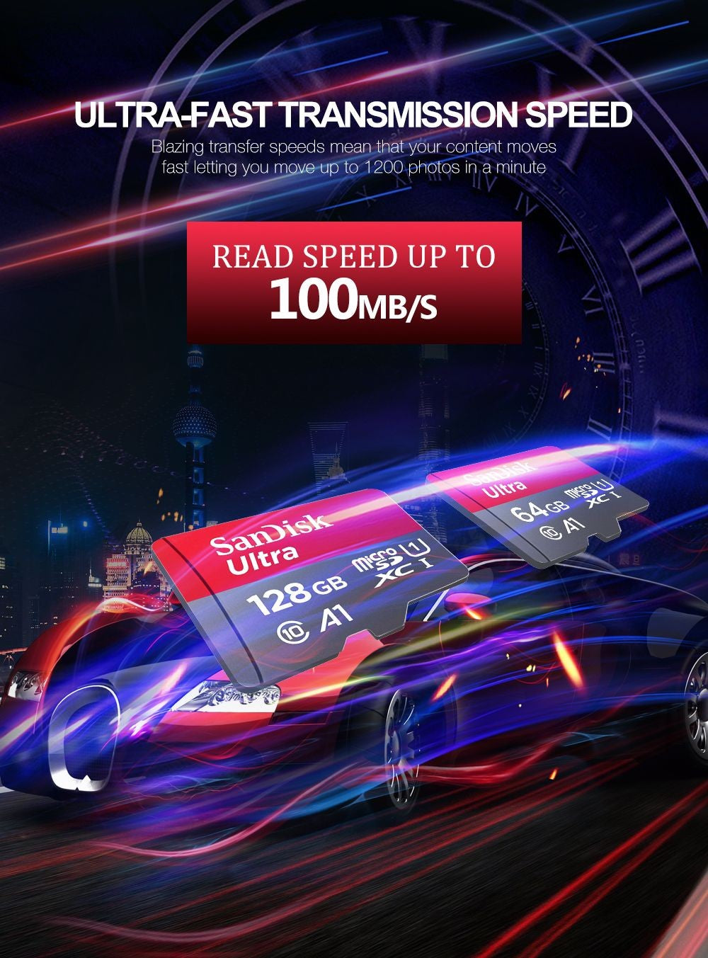 Cartão de Memória Micro SD Original A1 Classe 10