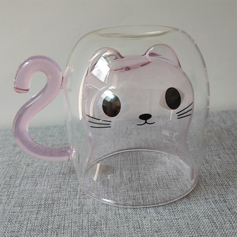Xícara Transparente - Gatinho