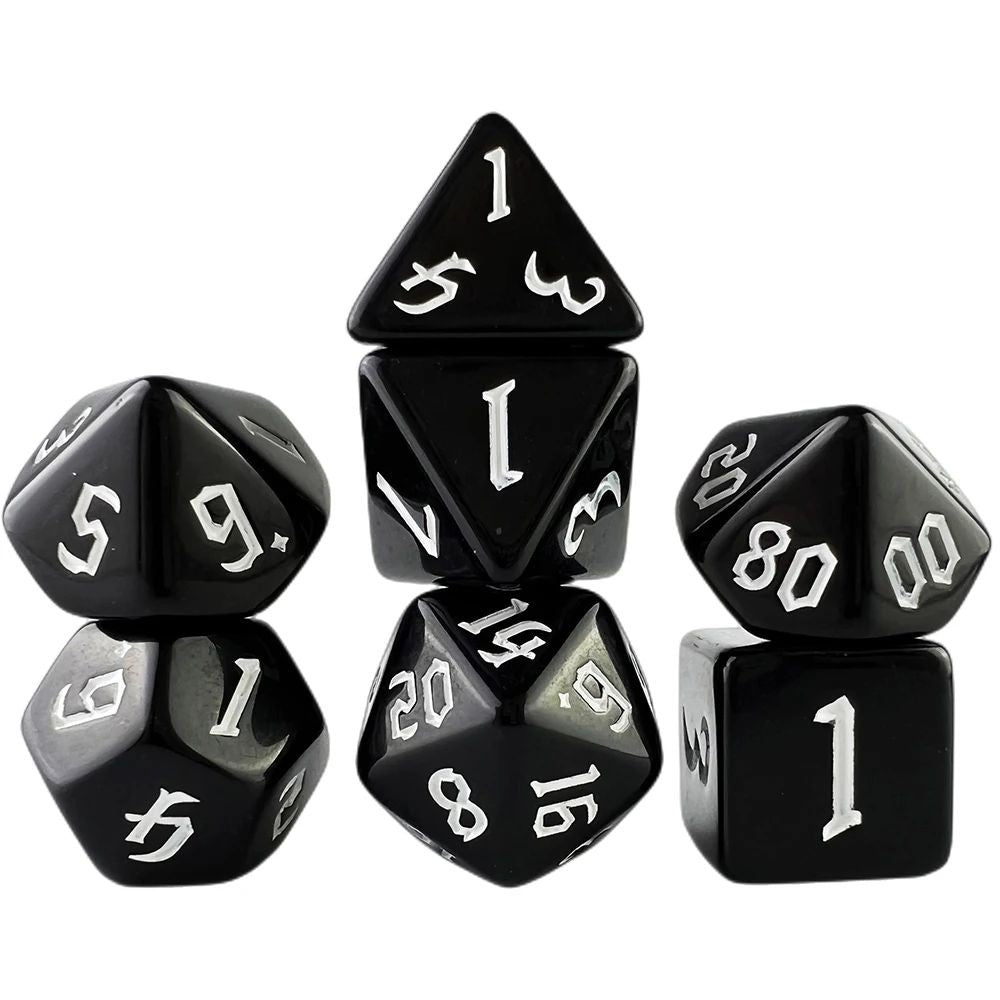 Conjunto de dados 7pcs - Opaco | RPG/D&D, Pathfinder