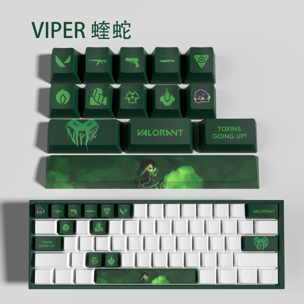 Keycaps Agentes Valorant - 14 Teclas, teclados padrão