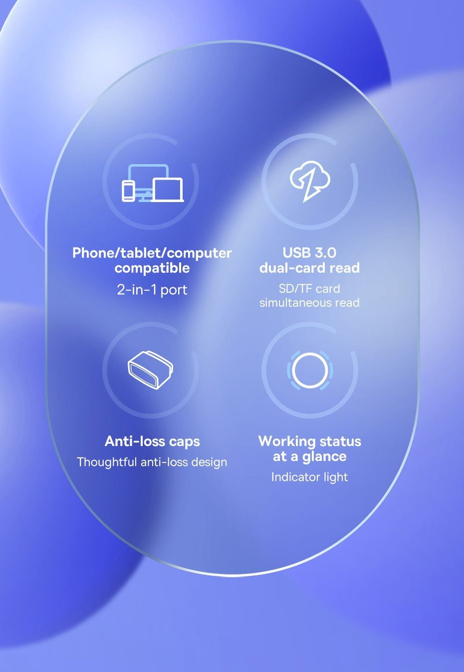 Leitor de cartão USB 3.0 - Baseus