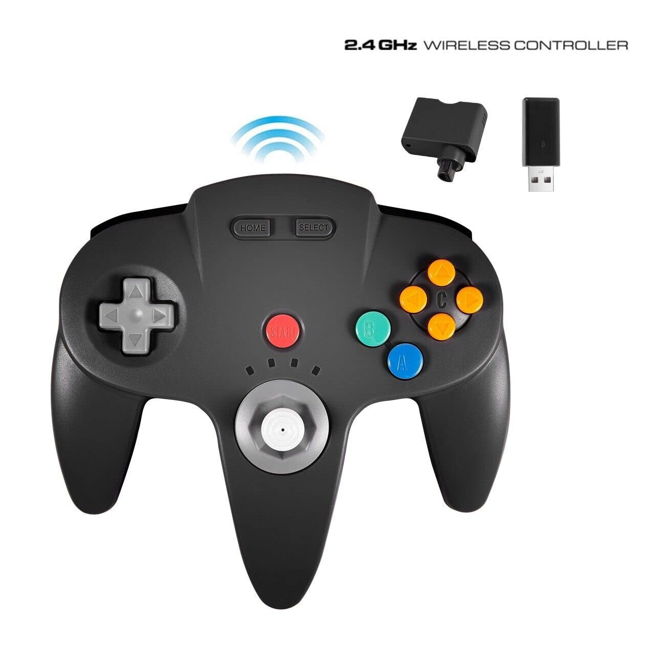 Controle Clássico sem fio N64 - Adaptador para Nintendo 64, USB e PC