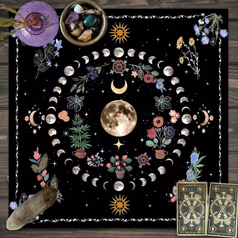 Toalha de Mesa de Tarô e Astrologia