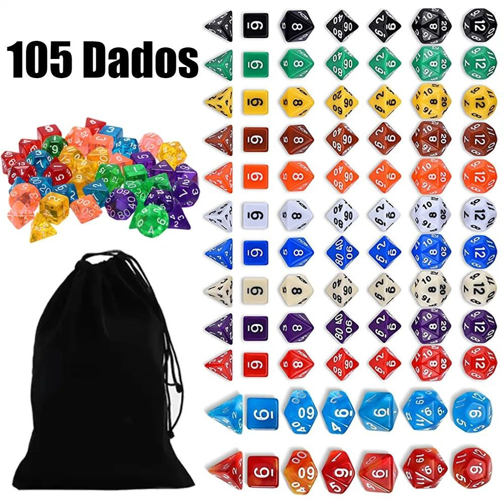 Pacote de Conjunto de dados 105 Dados, 15 Conjuntos