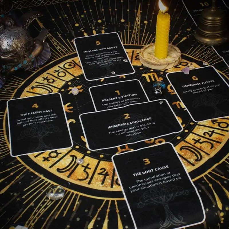 Toalha de mesa para Tarô com Marcações