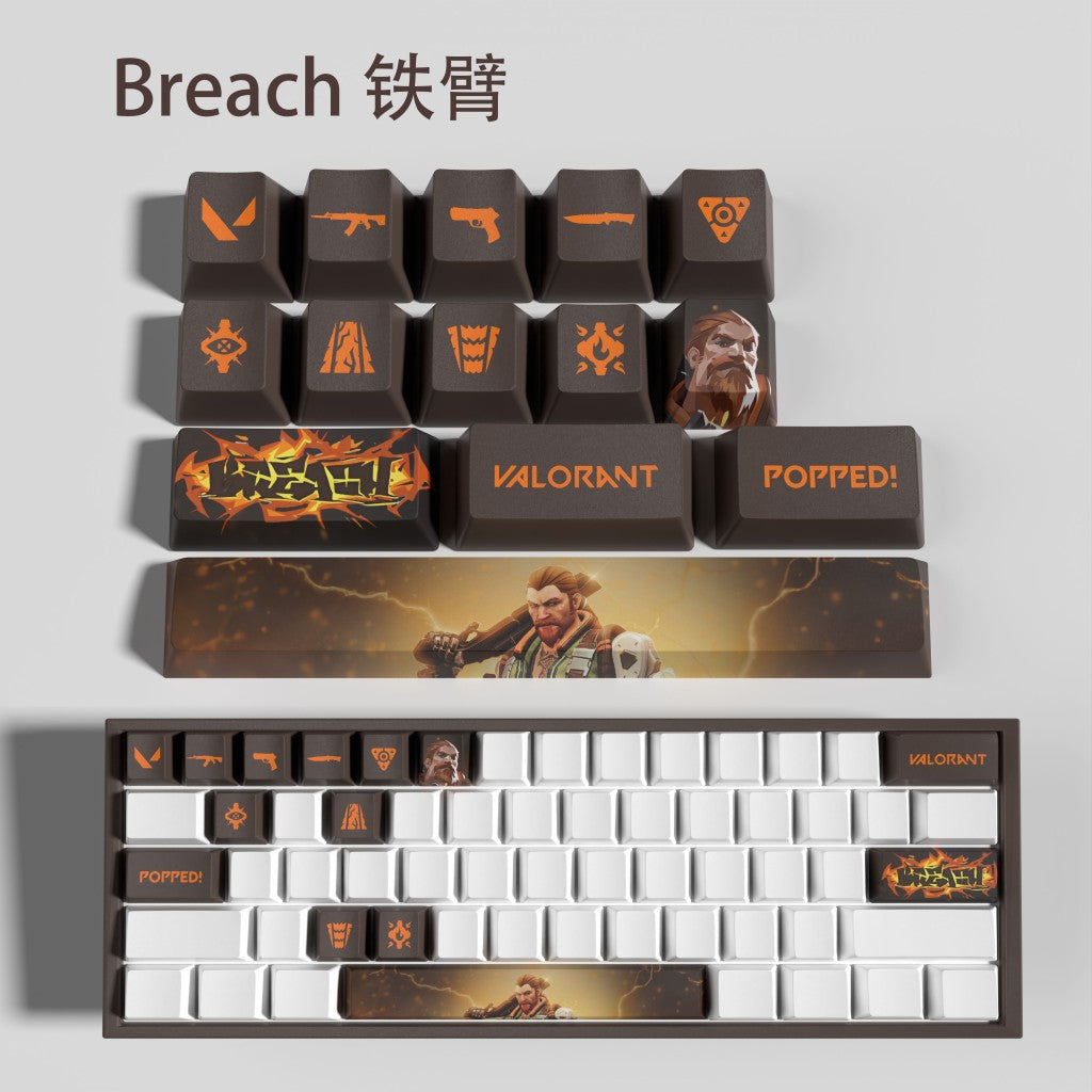 Keycaps Agentes Valorant - 14 Teclas, teclados padrão
