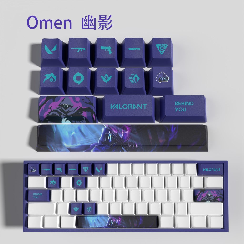 Keycaps Agentes Valorant - 14 Teclas, teclados padrão