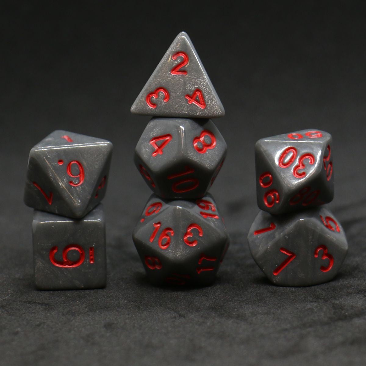 Conjunto de dados poliédricos estilo Mármore RPG/D&D - 7 Pcs