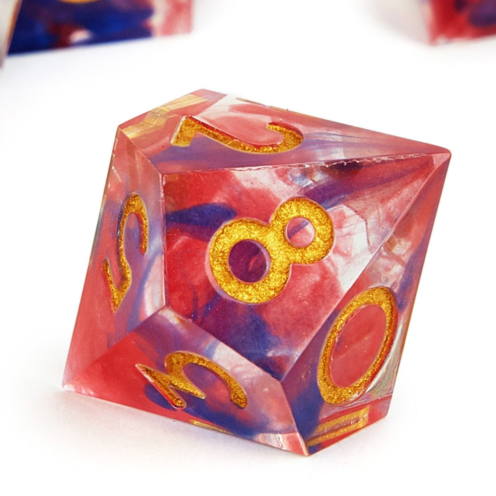 Conjunto de dados 7pcs - Corais | RPG/D&D, Pathfinder, Tormenta