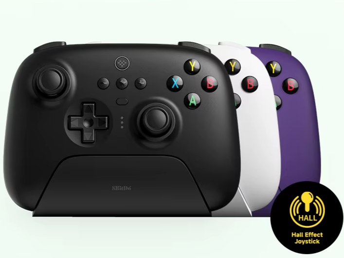 Controle Wireless Hall Effect multiplataforma com Dock de carregamento - 8-BitDo