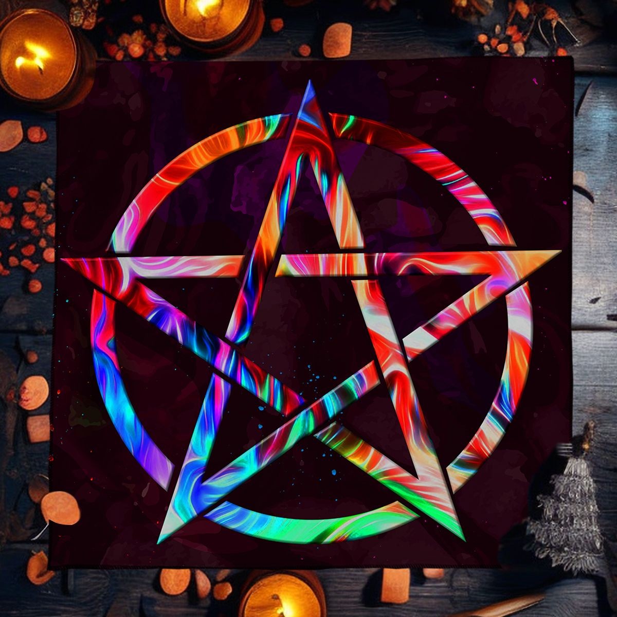 Toalha de Tarô - Pentagrama