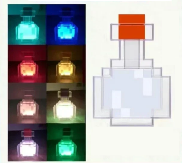 LED Recarregável Minecraft - Garrafa de Poções