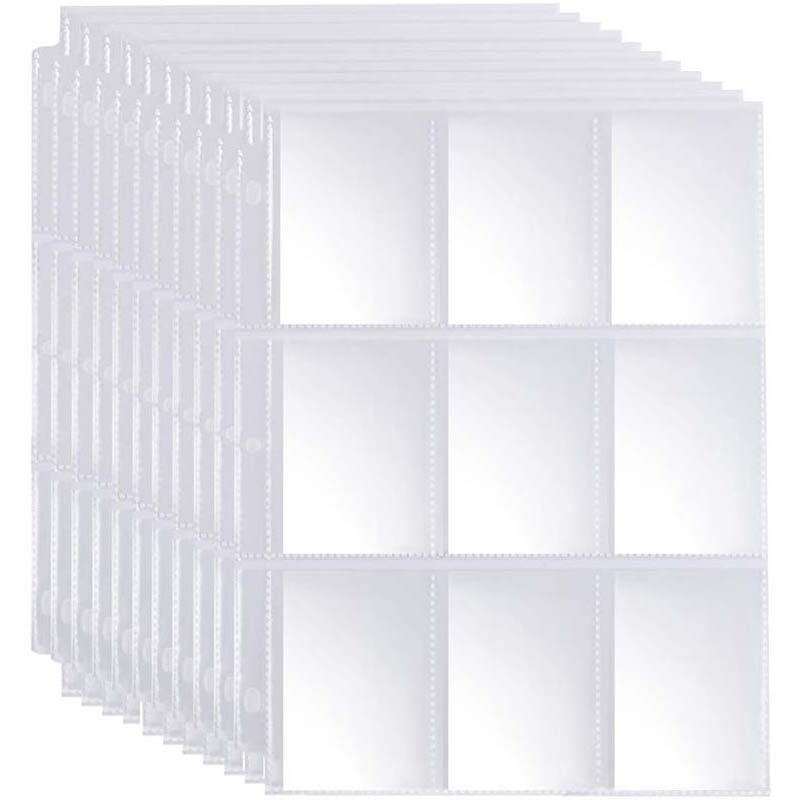Folhas Para Fichário / Pasta Portifólio cards TCG colecionáveis - Lotes com 5 / 10 / 20 / 30 Unidades