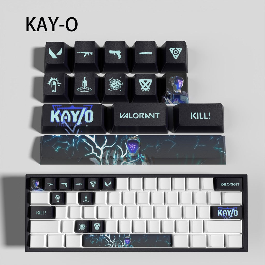 Keycaps Agentes Valorant - 14 Teclas, teclados padrão