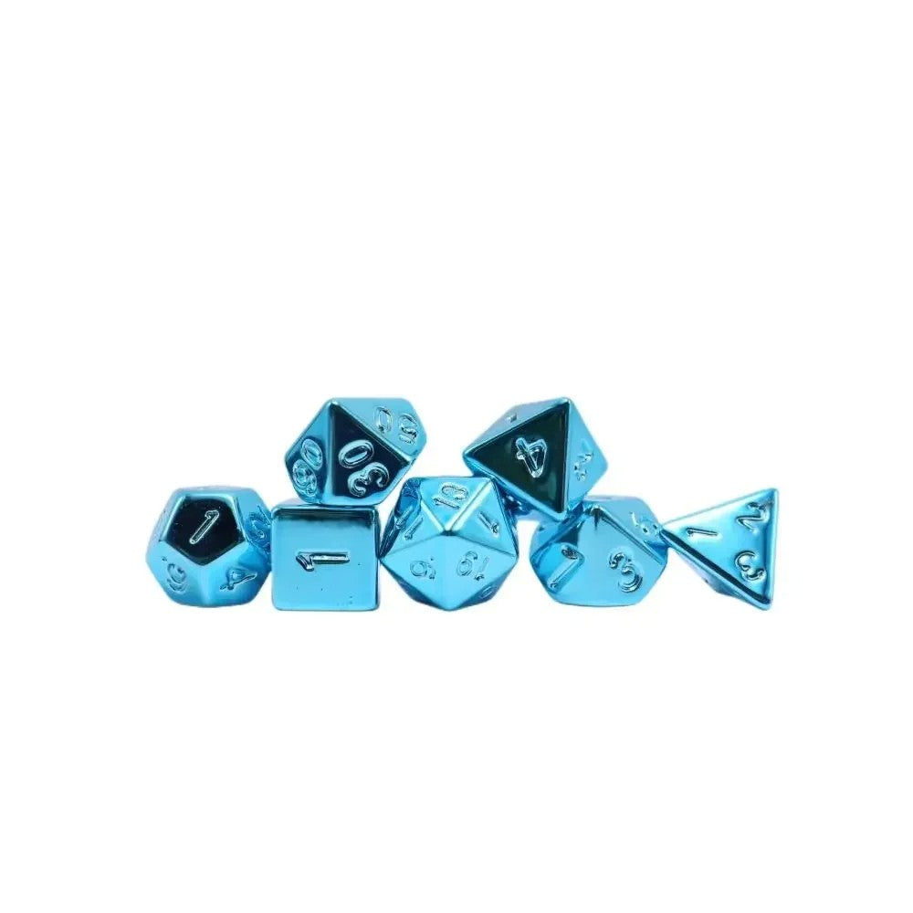 Conjunto de dados 7pcs - Cores Metálicas | RPG/D&D, Pathfinder