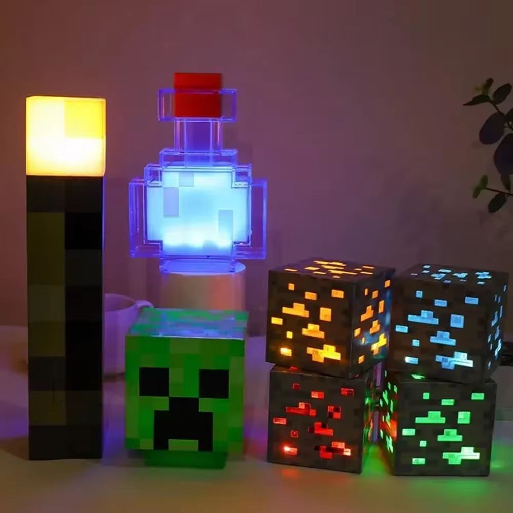 LED Recarregável Minecraft - Blocos de Minério