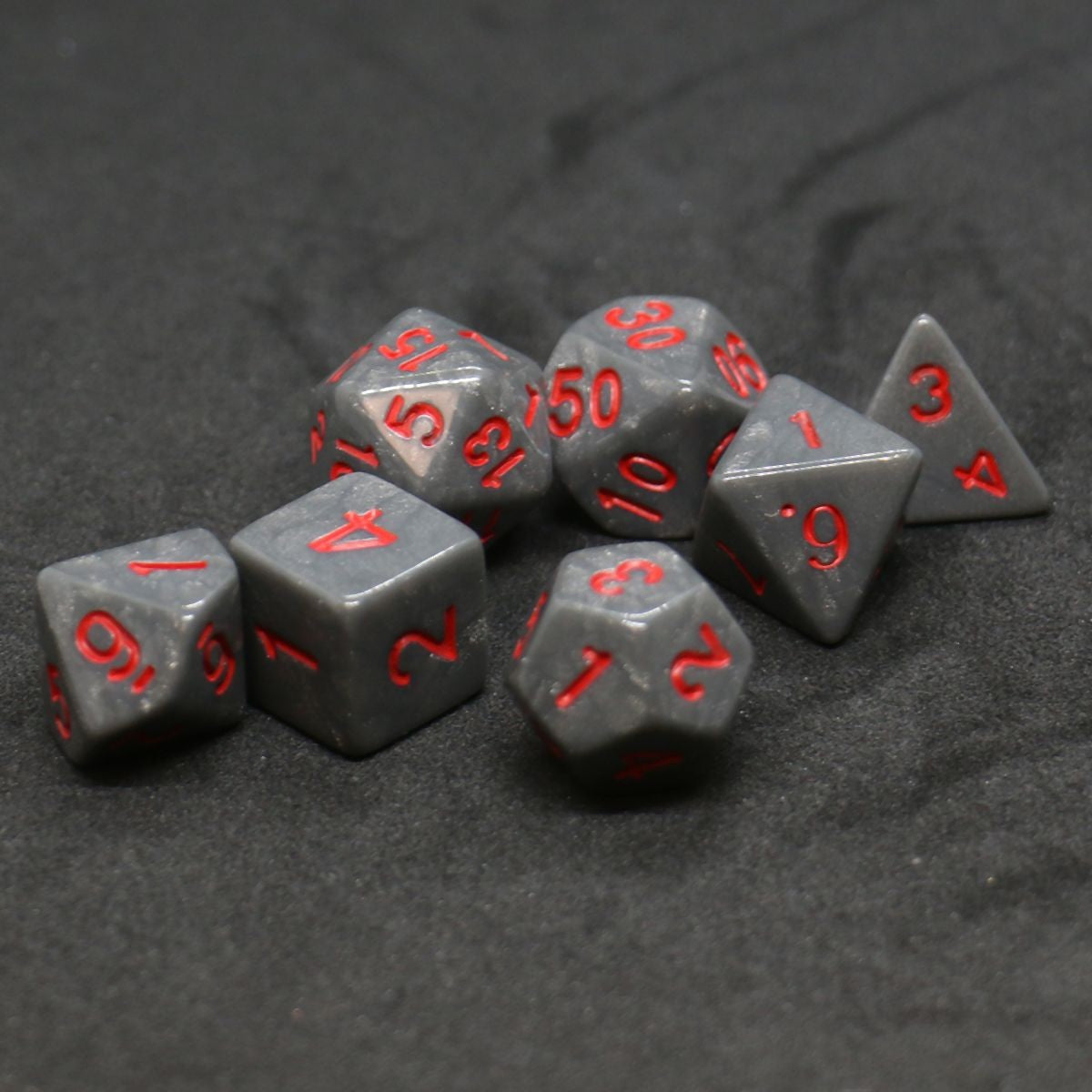 Conjunto de dados poliédricos estilo Mármore RPG/D&D - 7 Pcs
