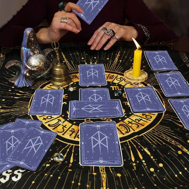 Toalha de mesa para Tarô com Marcações