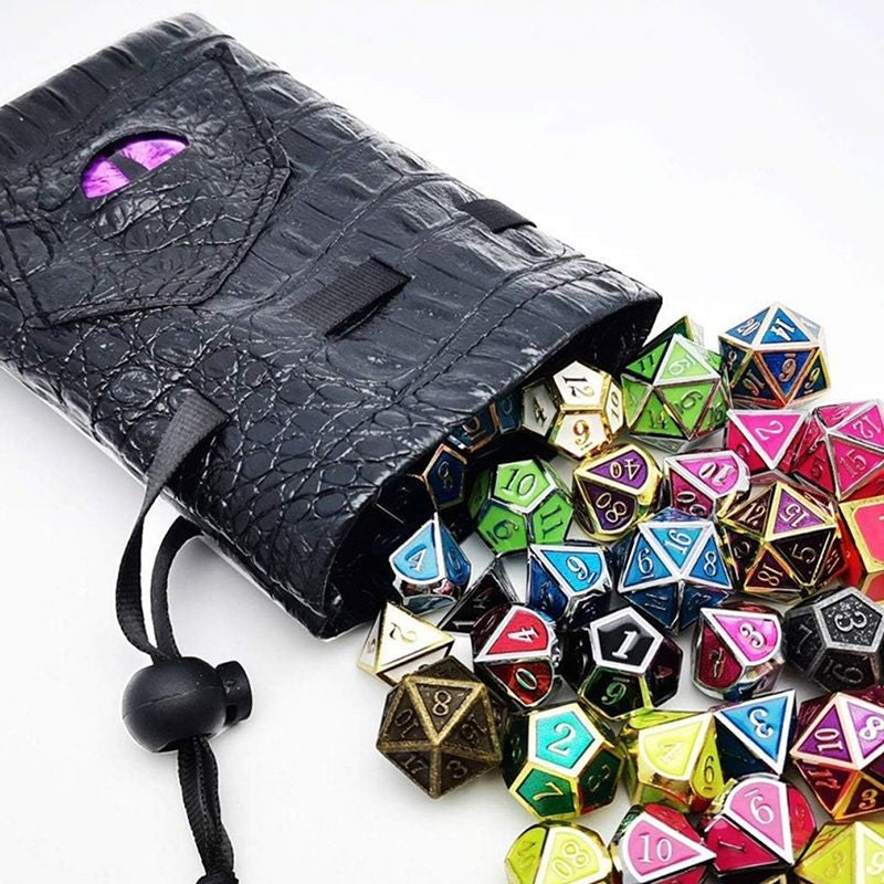 Saco de Dados com Cordão Impermeável em Couro PU